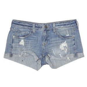 Express Distressed Denim Jean Shorts - Light Wash